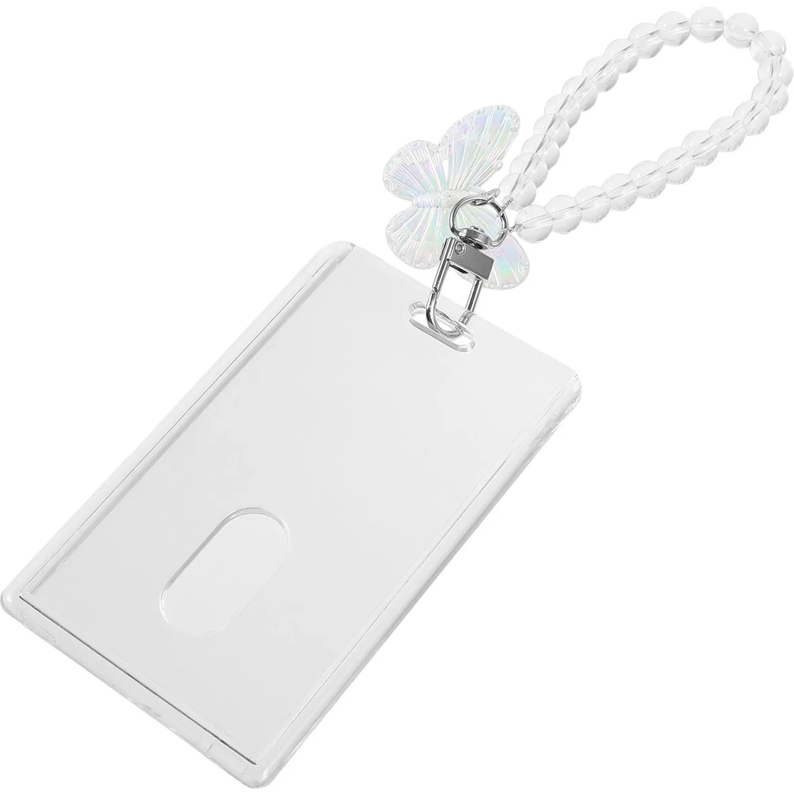 1Set Photo Card Holder Slide Open Vertical Id Badge Holder Compact Lightweight Badge Cover for Work Student Credit Membership