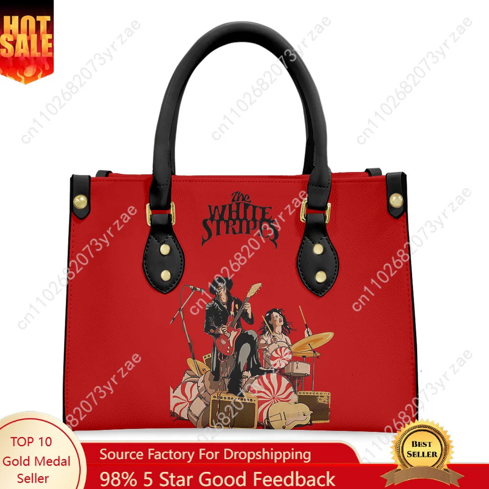 

The White Stripes Handbag Mens Womens Fashion Personalized Patterns Tote Bag Shoulder Bag Business Commuter Purse Custom Bags