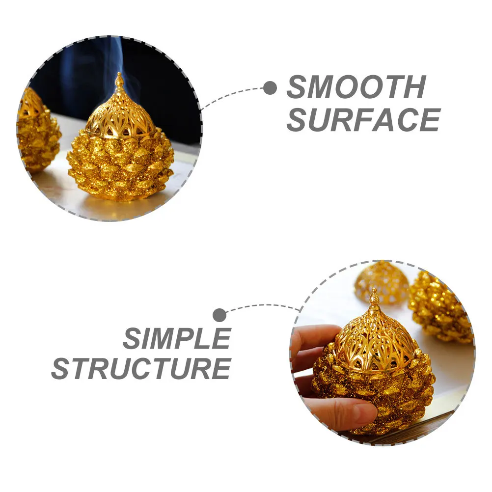 

Exquisite Desktop Incense Burner Censer Decorative Aromatherapy Furnace for Home Office Yoga Study Bedroom Relaxing Atmosphere