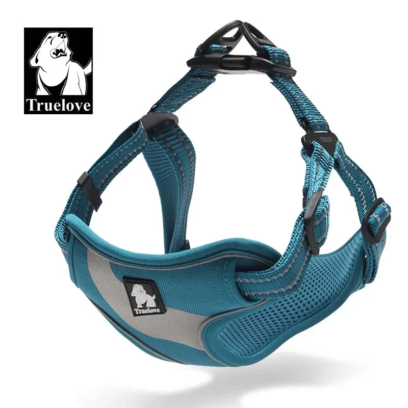 Truelove Adjustable Easy on Dog Pet harness Outdoor Adventure 3M Reflective Dog Halter Protective Nylon Walking Dog Harness Vest