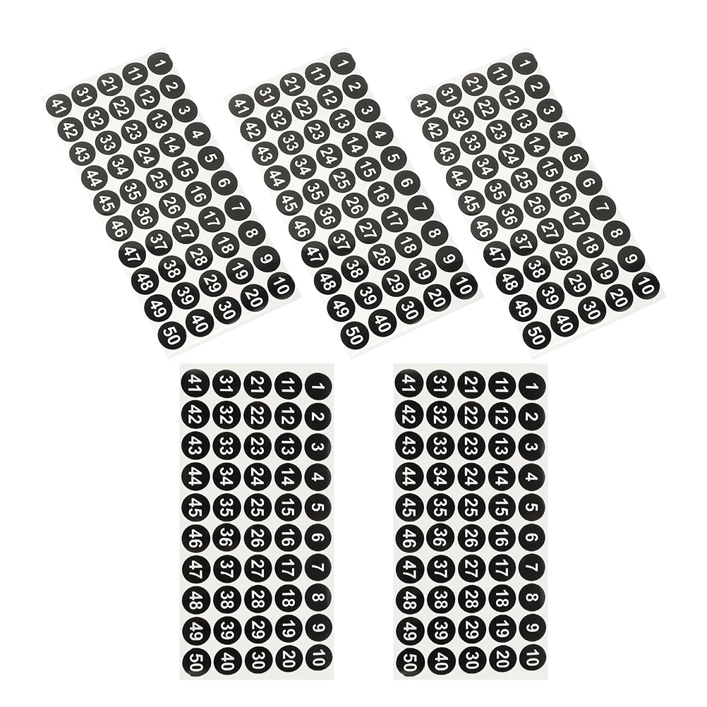 

250pcs Digital Labels Adhesive Number Stickers Classification Label For Clothes Office Classroom Planner Sticker Round Multi-Use