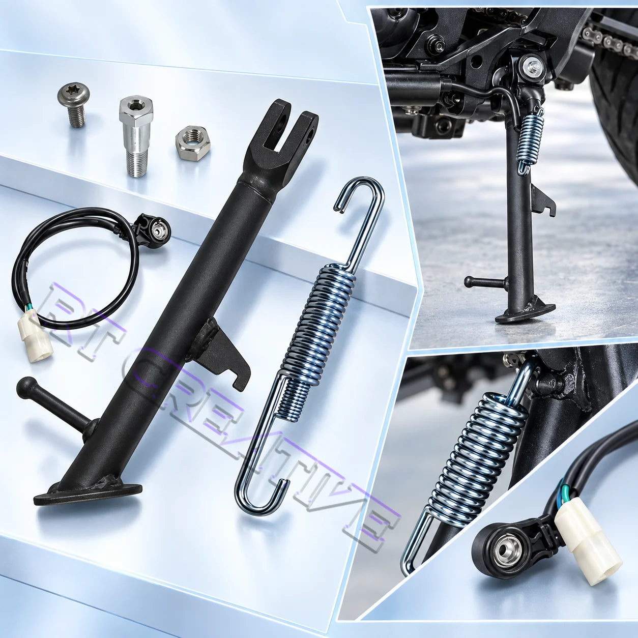 Original Style Side Stand Spring Bolt & Flame Out Sensor For VOGE CU250 Motorbike Parking Support Repair Accessories