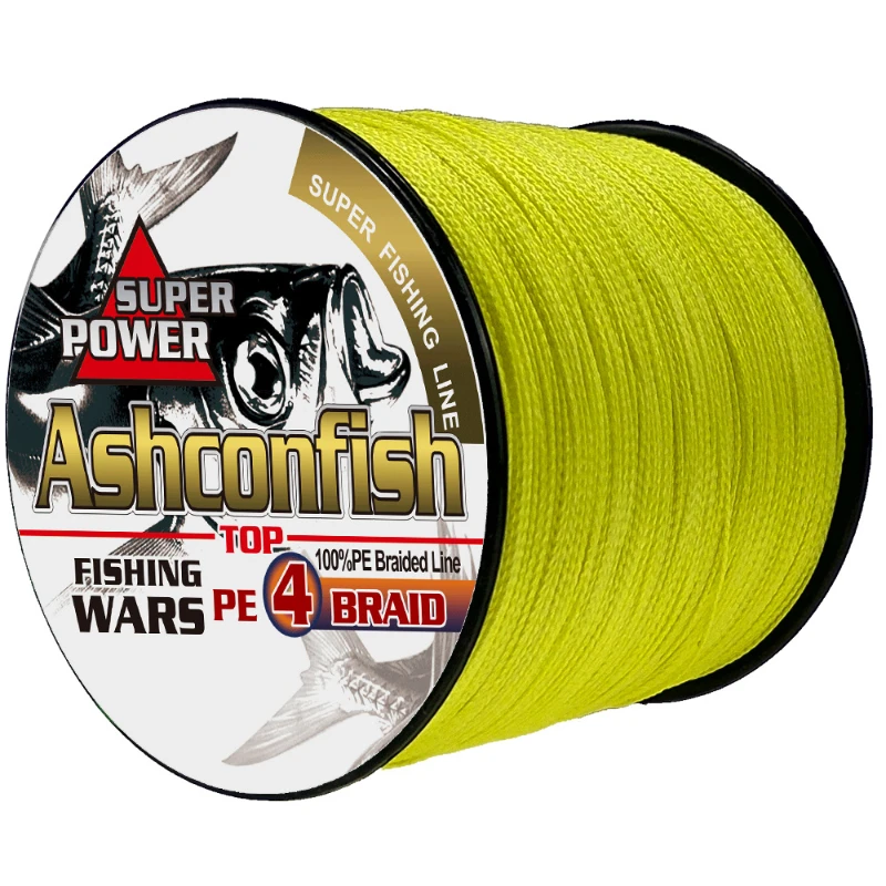 Ashconfish 300M 4Strands Freshwater/Saltwater Braided Fishing Line 6-100LB x4 Multilament Braid Line for Carp Fishing 0.2 0.55mm