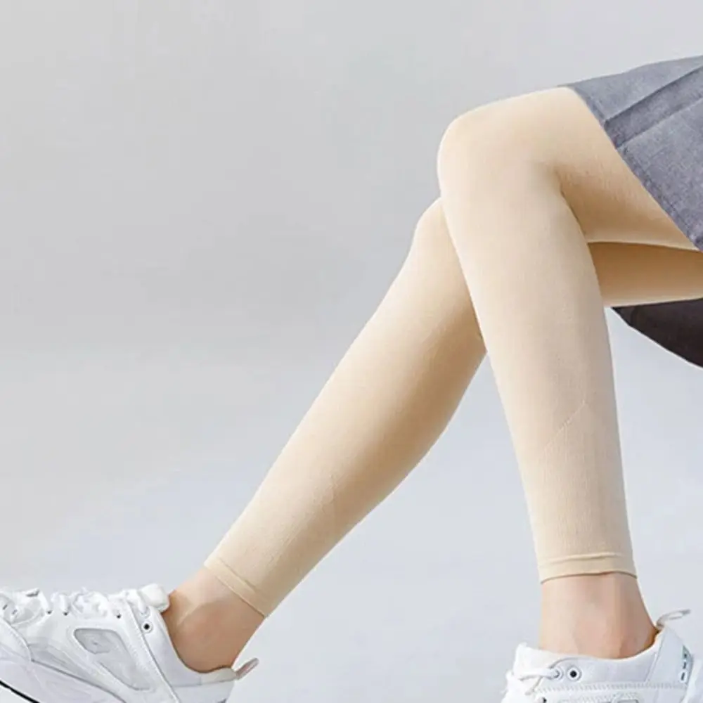 Men Women Cool Sensation Ice Sleeve Comfortable Sun Protection Ice Silk Leg Covers Lightweight Sweat Absorbent