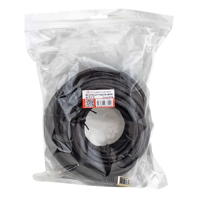 CAT7 cable 15 meters black POWERMASTER PMCAT715