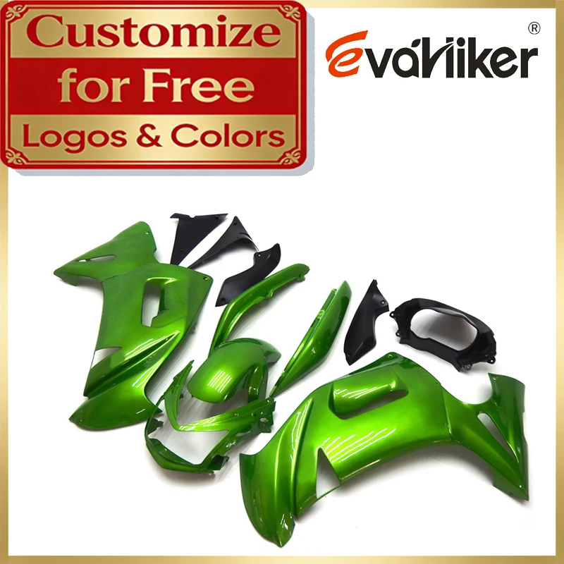 

Motorcycle ABS Fairing Kit Body Kit For Kawasaki 650R ER-6F 2006 2007 2008 green Custom Color Graphic Available