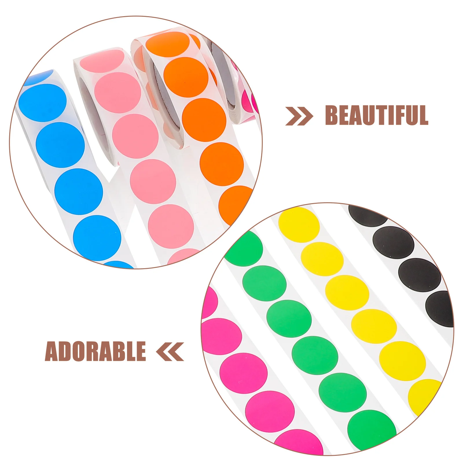 

8 Rolls Colored Dot Stickers Label Color Coding Circle Stickers Home Office Use No Residue Date Identify