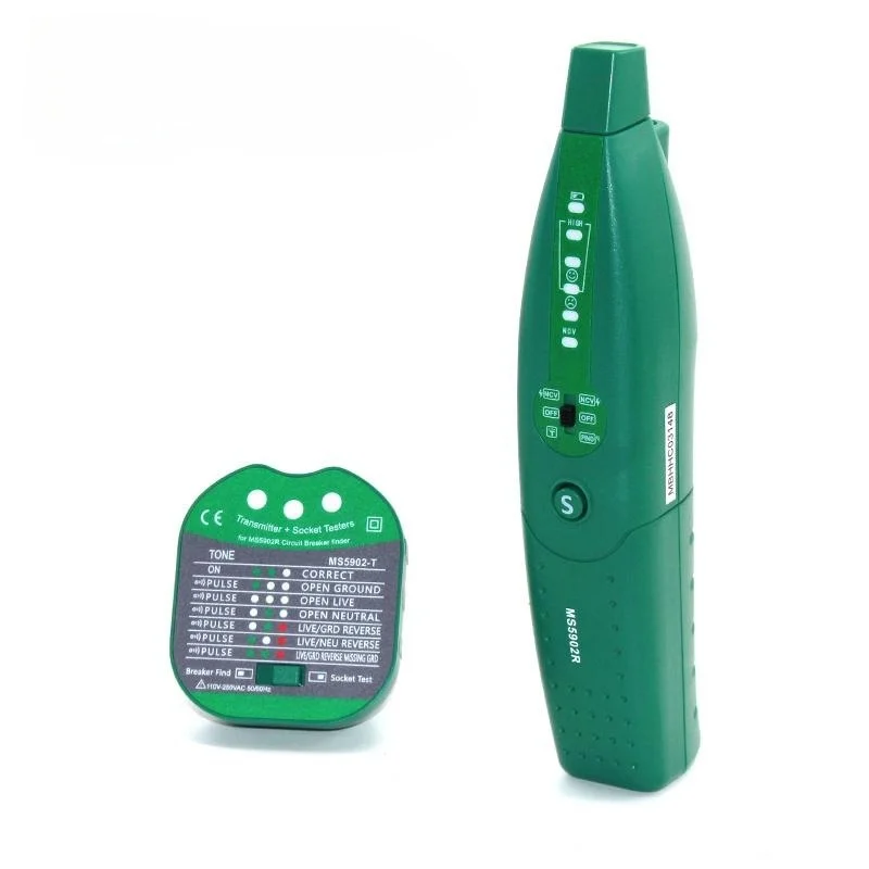 MS5902R Automatic Circuit Breaker Finder Fuse Socket Tester EU US 220V/110V Specification with Flashlight Circuit Tester