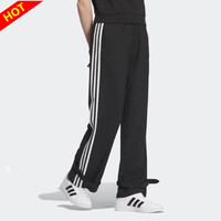 Adidas NEO Black Wide - leg Pants with Brand Marking and Adjustable Cuffs - Stylish and Comfortable for Casual Wear