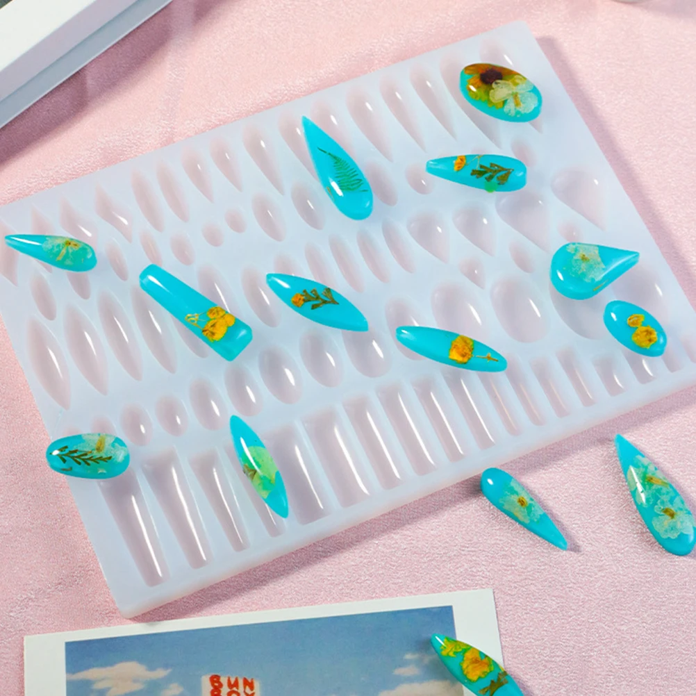 

Pendant Glue Mold Epoxy Resin Necklace Silica Gel Jewelry Silicone Molds H made D4085 Waterdrop Long Strip Pendant Resin Molds