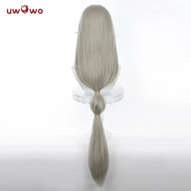 IN STOCK UWOWO Game Zenless Zone Zero/ZZZ Rina Alexandrina Maid Dress Wig Cosplay Hair Long Grey Hair