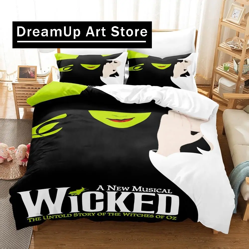 3D Print Wicked Musical Broadway Drama Bedding Set Boys Girls Twin Queen Full Size Duvet Cover Pillowcase Bed Adult Bedroom