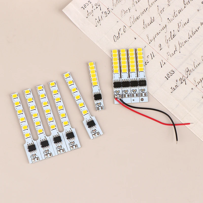 Lámpara de diodo de llama LED, placa de luz de 5 piezas, imitación de vela, decoración PCB, accesorios de bombilla