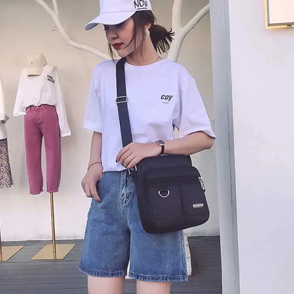 Männer Tasche Koreanische Version Casual Große Kapazität Multi Schicht Wasserdicht Eine Schulter Schräge Straddle Tasche Männer Und Frauen Busine – Detail 12