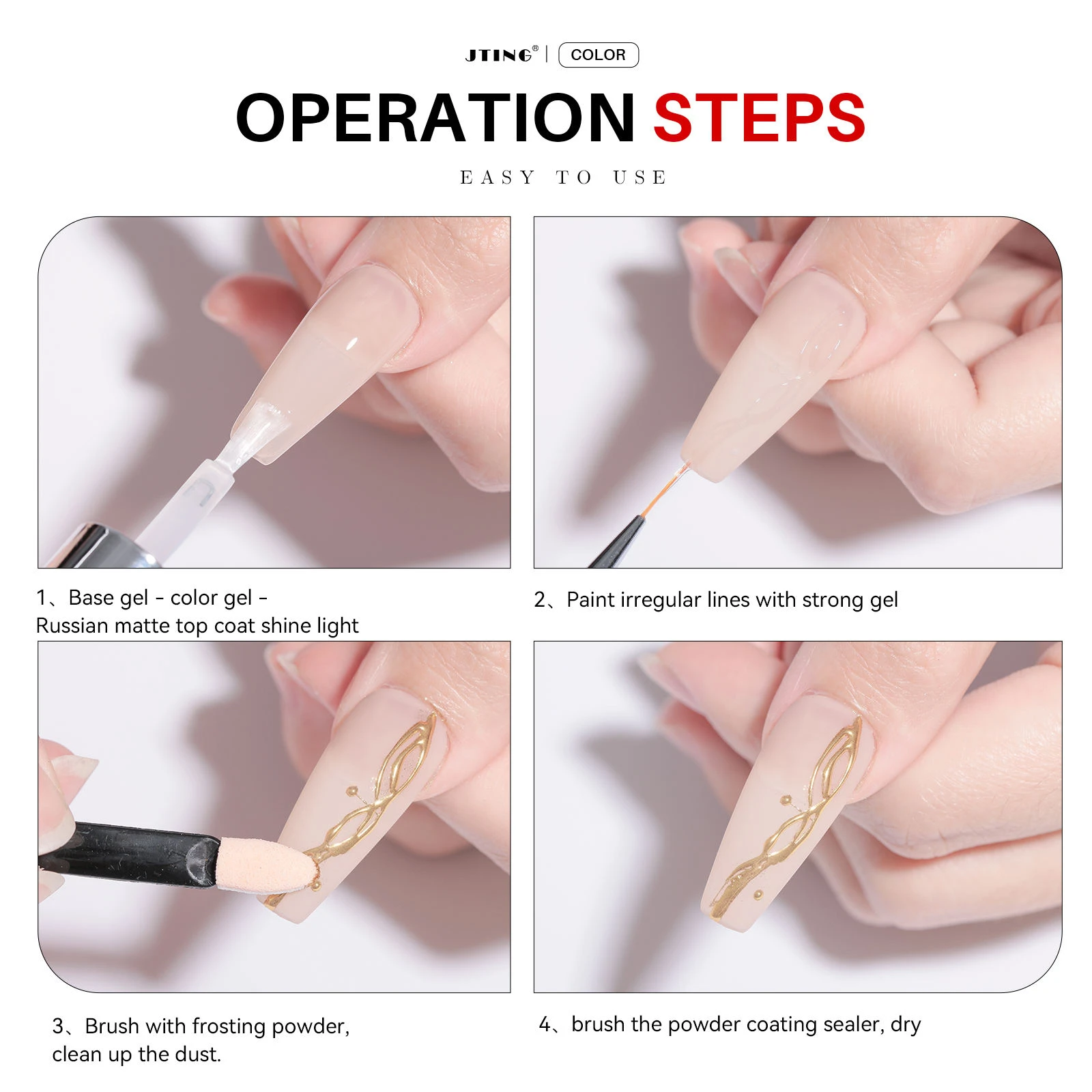 JTING 1 st 15 ml Professionele Top Kwaliteit Bulk Super Matte Effect Russische Matte Top Coat Gel Polish