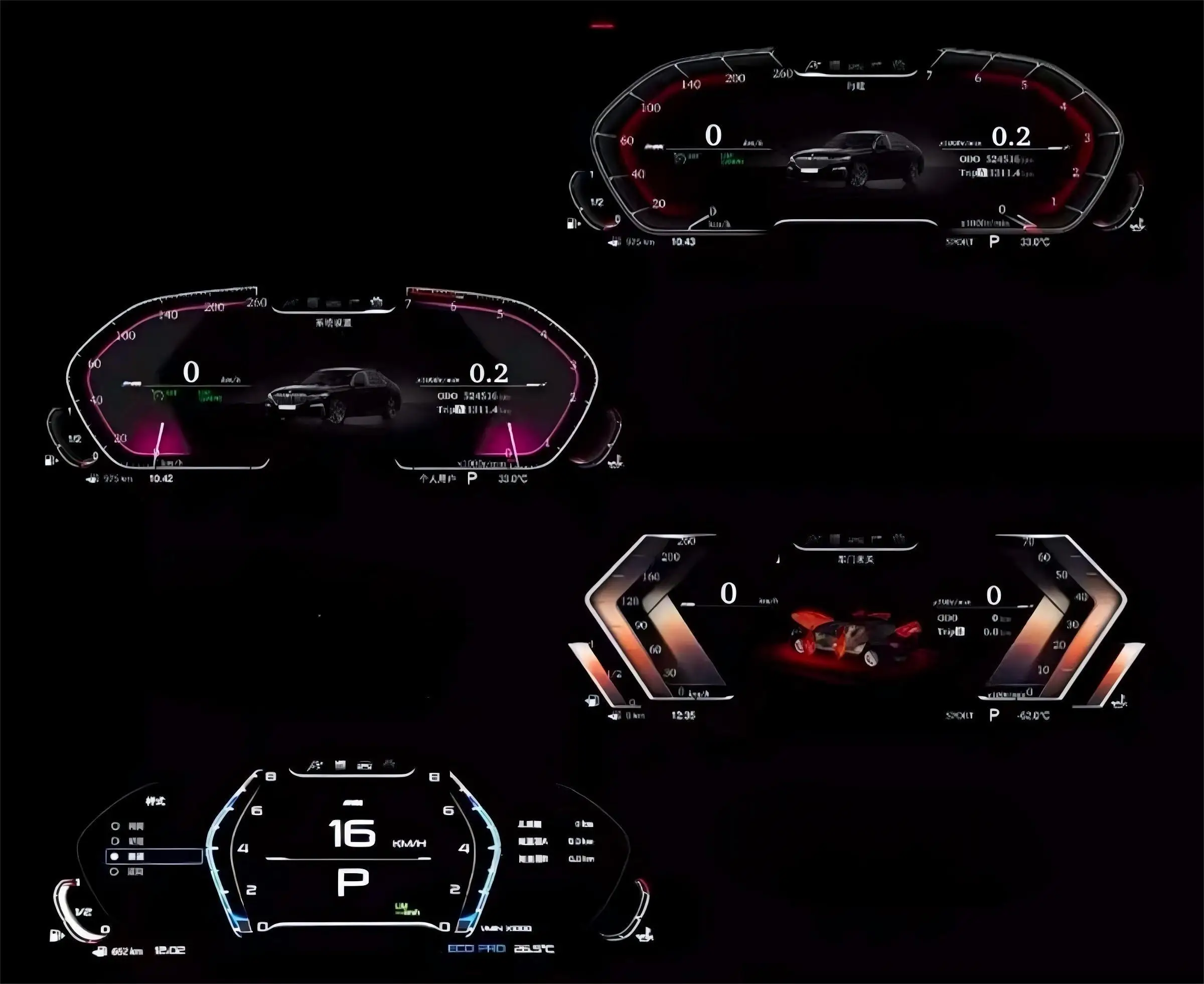 Car Instrument Digital Cluster for BMW X1 X2 1Series 2Series 2013-2022 Speedometer Dashboard Mechanical Board Gauge LCD Display