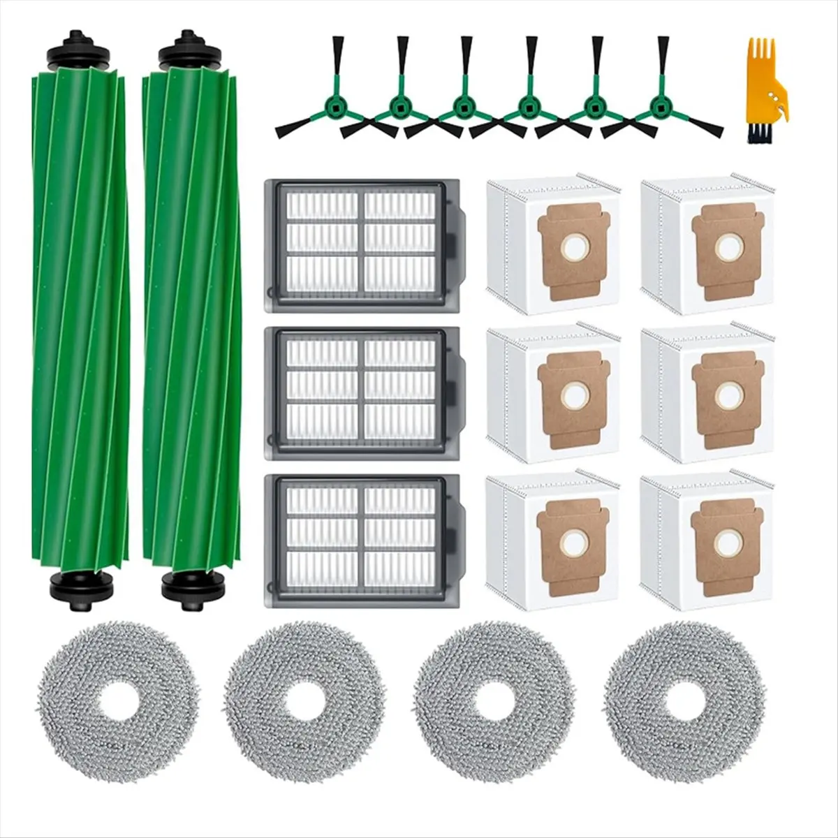 A03V 22 Piezas para IRobot Roomba Plus 505/405 Combo, Accesorios para Robot Aspirador, Cepillo Principal, Cepillo Lateral, Filtr