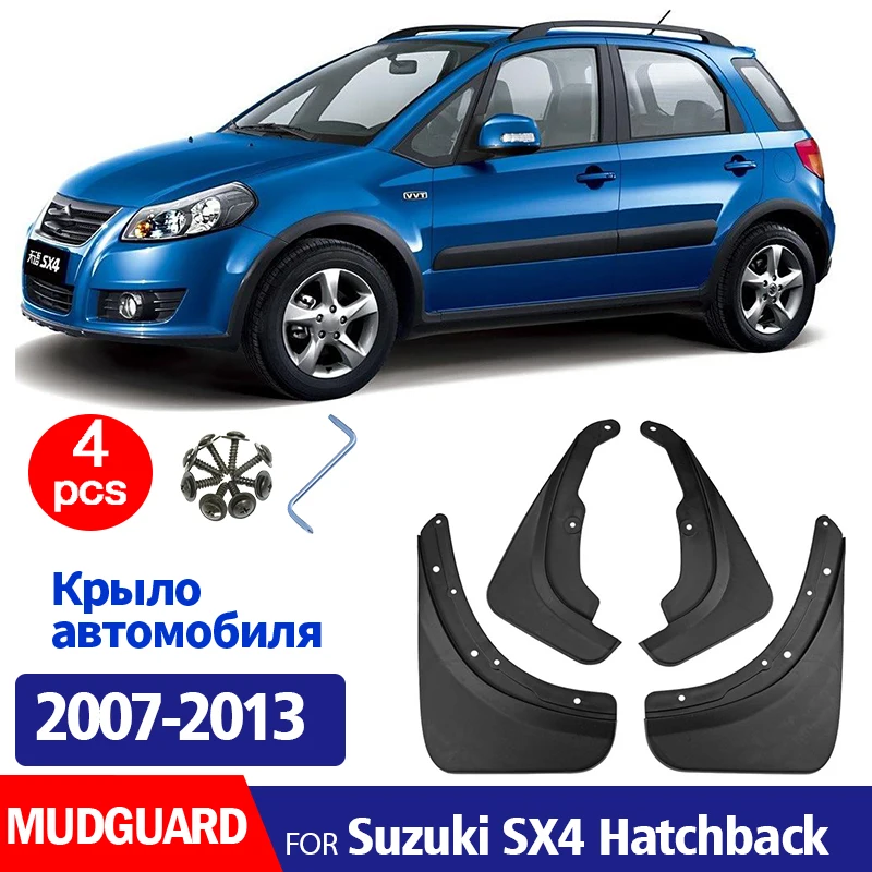 2007 2008 2009 -2013 FOR Suzuki SX4 Hatchback Mudguard Fender Mud Flaps Guards Splash Mudflaps Car Accessories Front Rear 4pcs