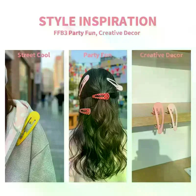 Funny Extra-large Hair Clips Polka Dot Strawberry Pattern Curtain Clip 3D Printed Kawaii Hairpin Photography Props 스트로베리 헤어클립