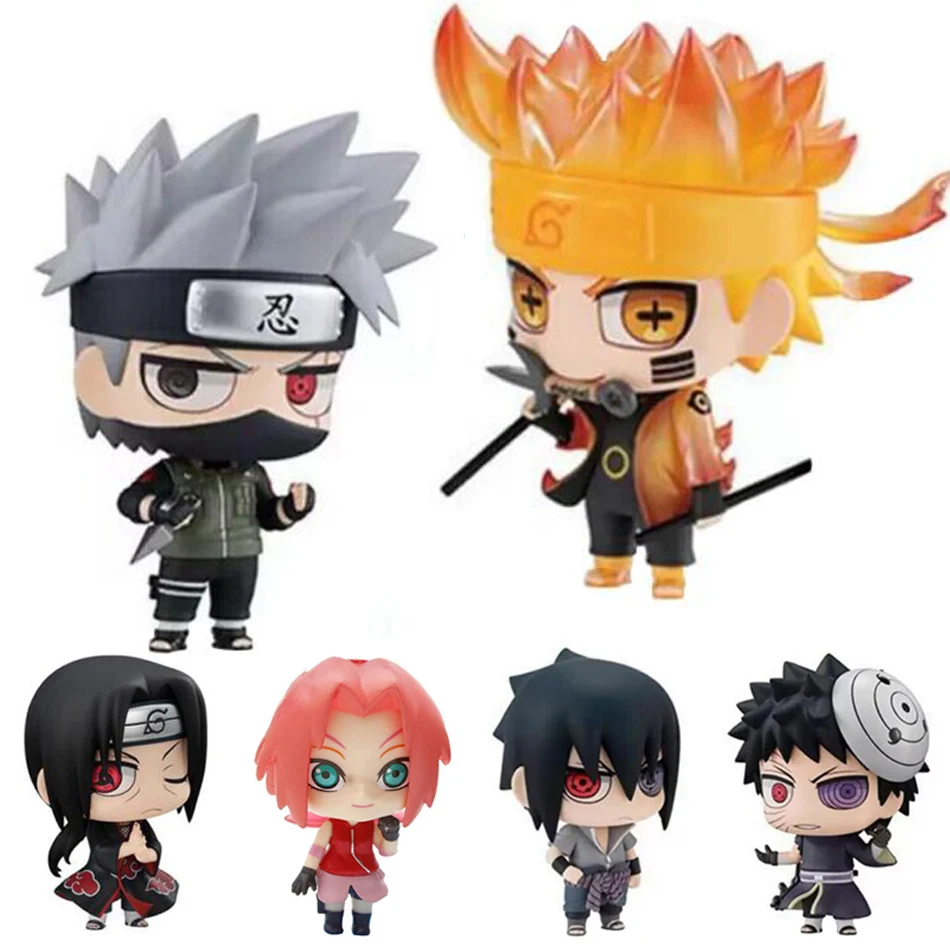 Figure Anime Naruto Kawaii Figurine Kids Toys Sasuke Uchiha Anime Action Figures Itachi Cute Children Toy Hobbies