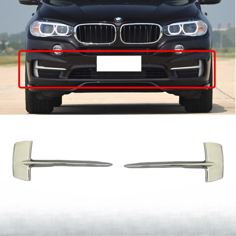 

Применимо передний бампер BMW X5, трендовая декоративная яркая полоса, решетка противотуманных фар F15