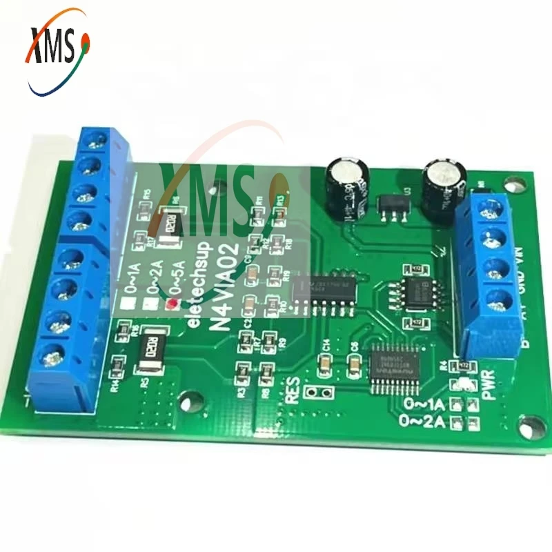 N4VIA02 DC 8-25V 3 IN 1 RS485 0-30V Voltage 0-5A Current Modbus RTU Current Voltage Meters Board signal measurement Collection