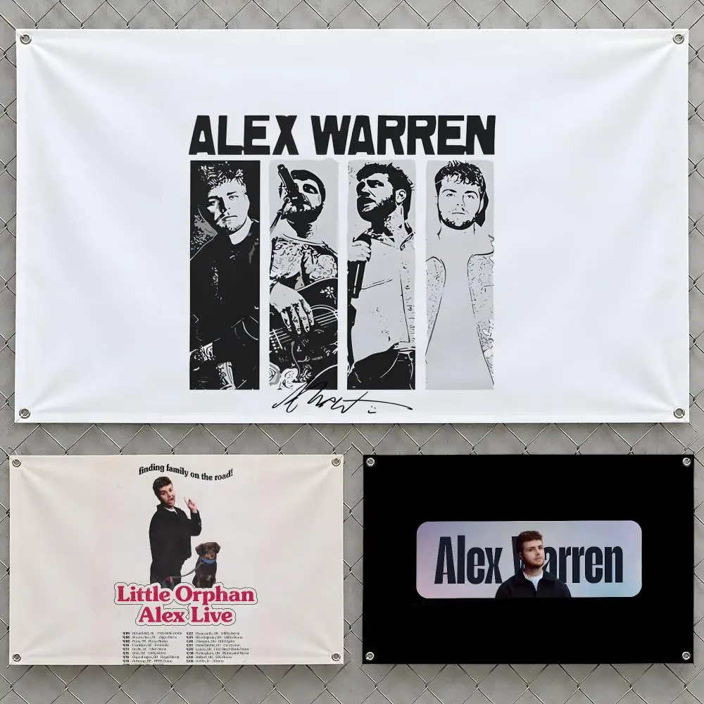 Singer Alex Warren Ordinary Pop Ballad Flags Wall Hanging Flag Banners For Birthday Parties Outdoor Bedroom Dorm Room Decor