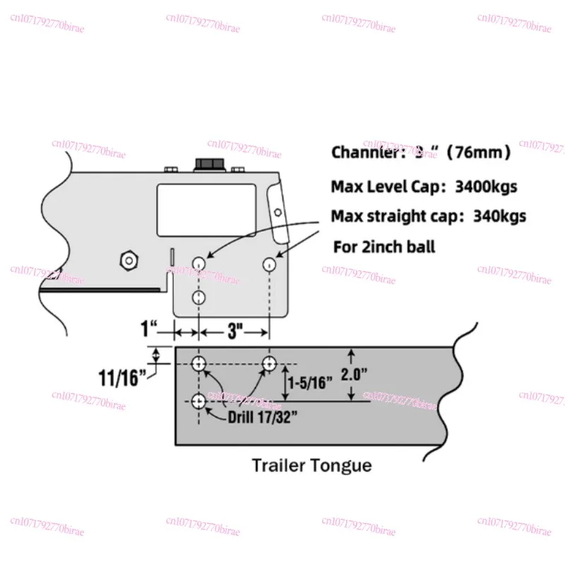 2 Inch Ball Model Hydraulic Trailer Disc Brake Surge Coupler Actuator CAP 3400 KG Boat RV Parts Accessories