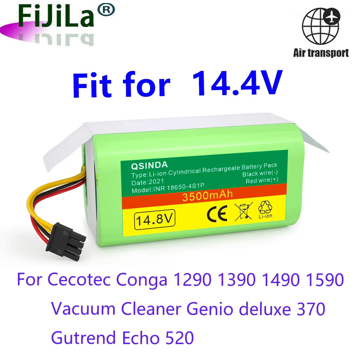 Battery For Conga 1290 1390 1590 14.4V 3500mAh Lithium-ion bateria Reemplazo Compatible Conga Li-ion batteries