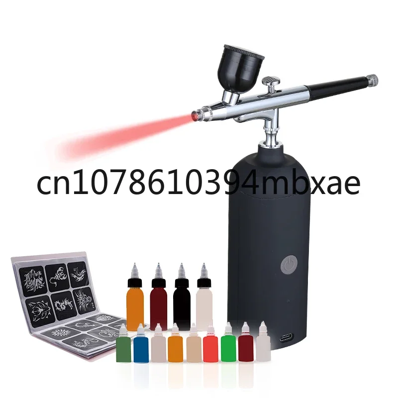 

Custom private label portable airbrush tanning compressor kit mini face painting airbrush tattoo nail