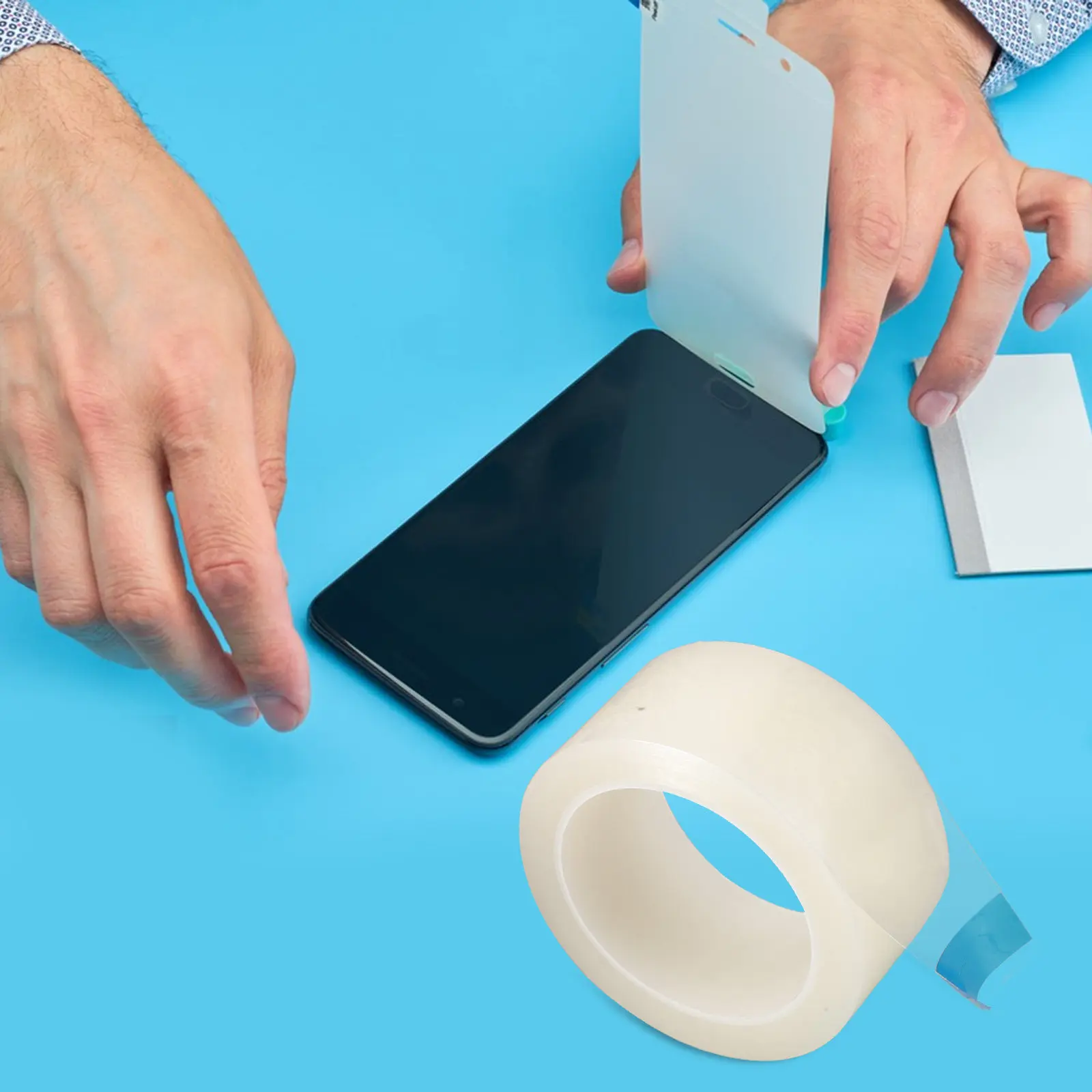1 Roll Thickened Phone Screen Dust Removal Tape Strong Adhesive Screen Cleaning Tape for Mobile Phones Tablets Cameras LCD LED