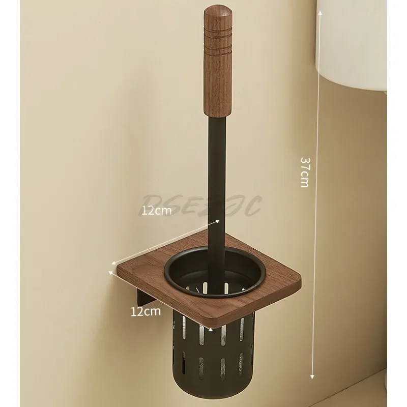 Household Portable Bucket Brush Bathroom No Dead Corner Wall Mounted Storage Rack Solid Wood Cleaning Tool