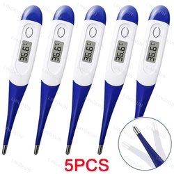 5PCS Household Adults Children Thermometers for Fever Thermometer Electronic Soft Head Hard Head Digital Oral Armpit Temperature