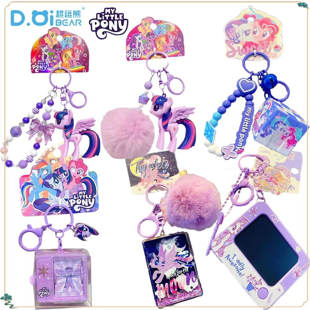 

Genuine My Little Pony Series Keychains Classic Animated Cartoon Characters Trendy Exquisite Mobile Bag Pendant Keyrings Gifts