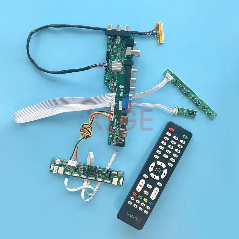 

Controller Driver Board Fit LP154WX7 B154EW09 15.4" LCD Monitor DVB Digital Signal DIY Kit USB+DHMI+VGA+AV LVDS 30-Pin 1280*800