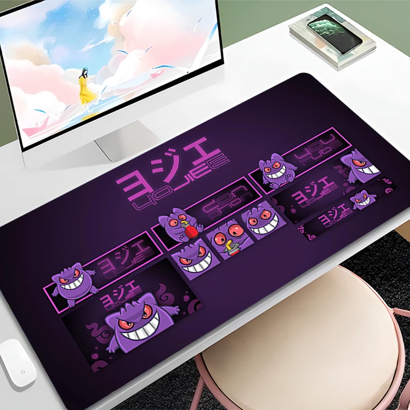 

Gaming Anime Mousepad Pc Computer Keyboard Pad Carpet P-Pokemon Gengar Mouse Mat Gamer Gift Mouse Pad Office XXL Table Desk Mat