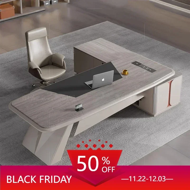 

L Shape Executive Office Desks Computer Gaming Drawers Meeting Work Table Luxury Storage Escritorios De Oficina Furniture