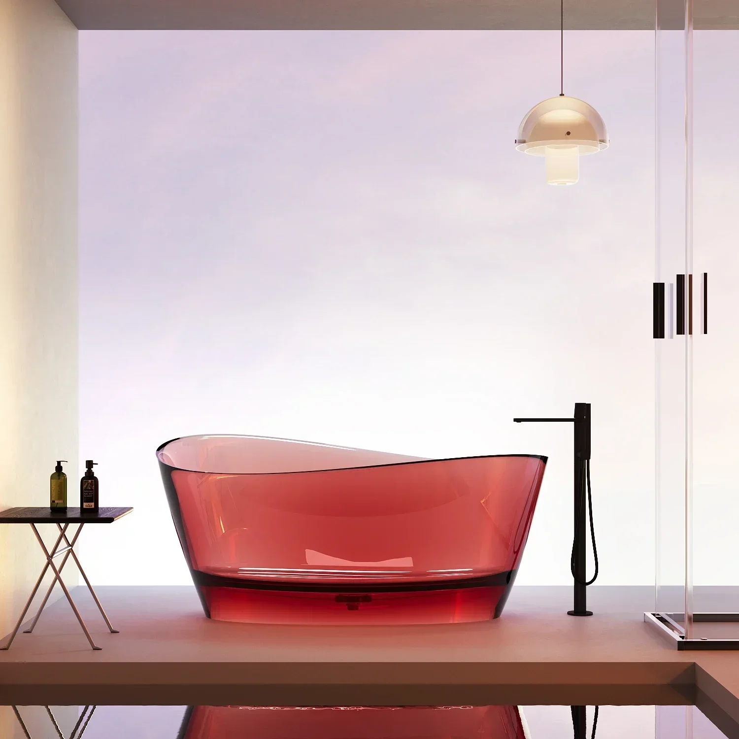 Bathroom Natural crystal resin bathtub Home hotel B & B Art sense Large capacity bathtubSSS
