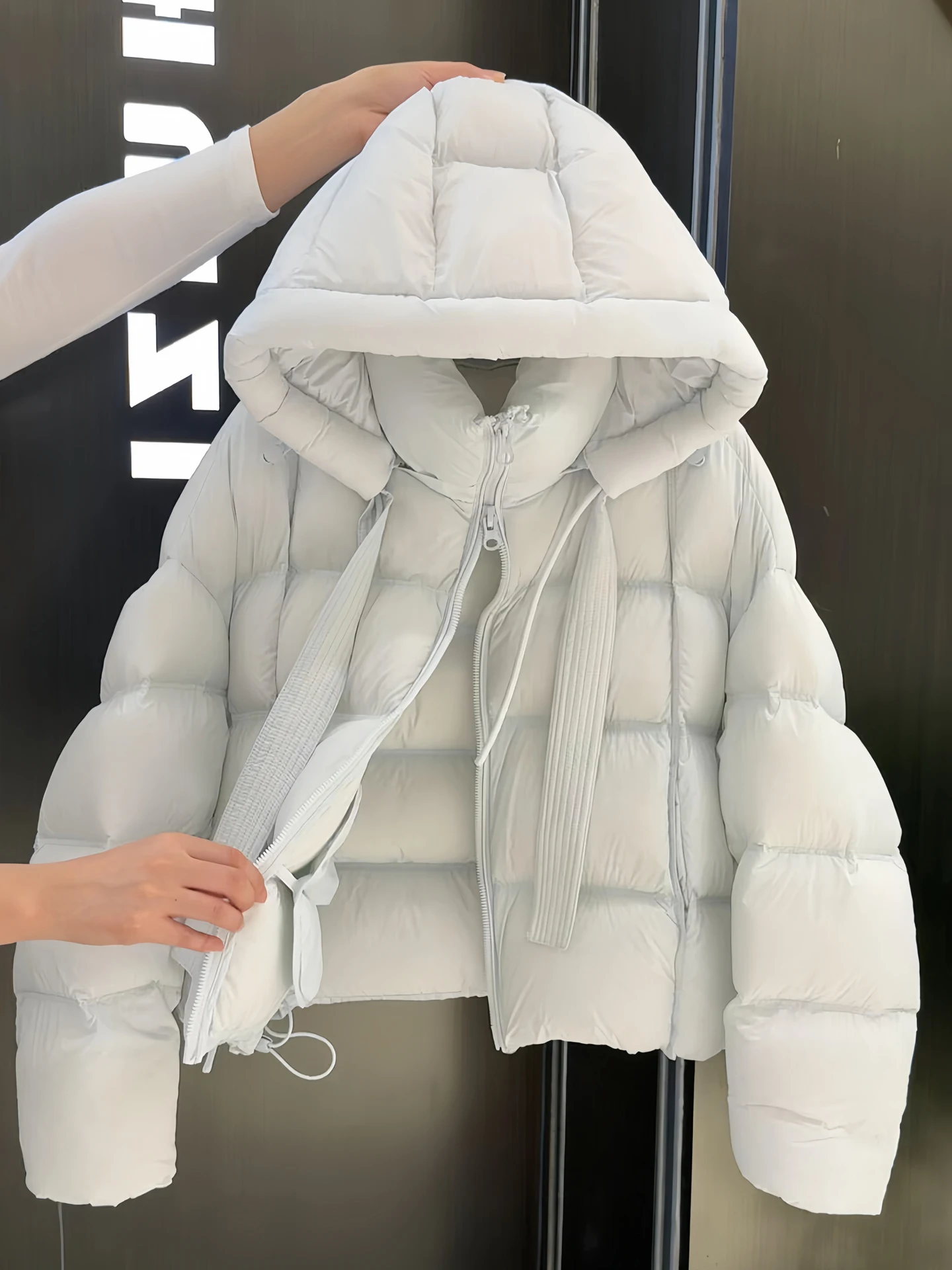 

Уникальная хлопковая куртка Cloud Puff, женская осенне-зимняя корейская милая универсальная теплая хлопковая одежда Fem, верхняя одежда