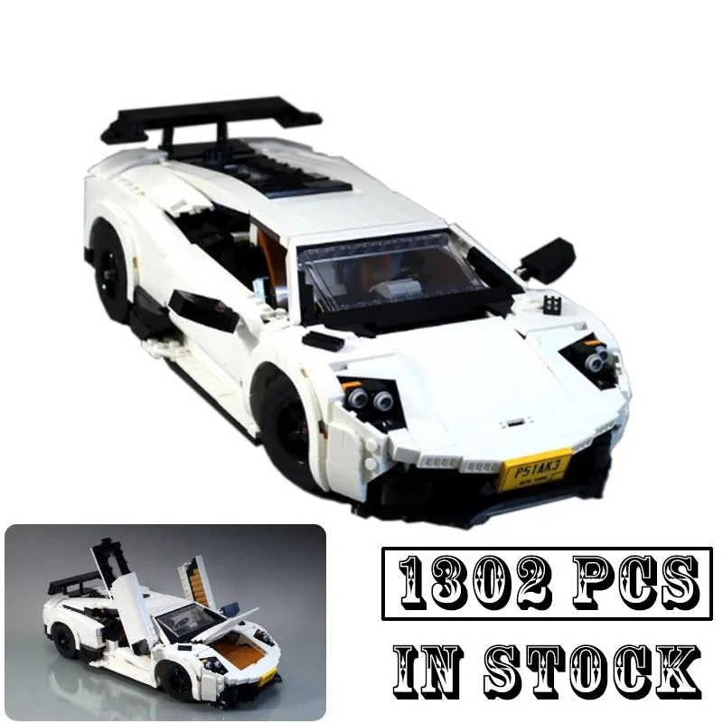 

2023 New Classic Sports Car GT40 LP7604 LC5000 Hypercar Super Racing Car Model Building Block Brick Assembly Children Toy Gifts