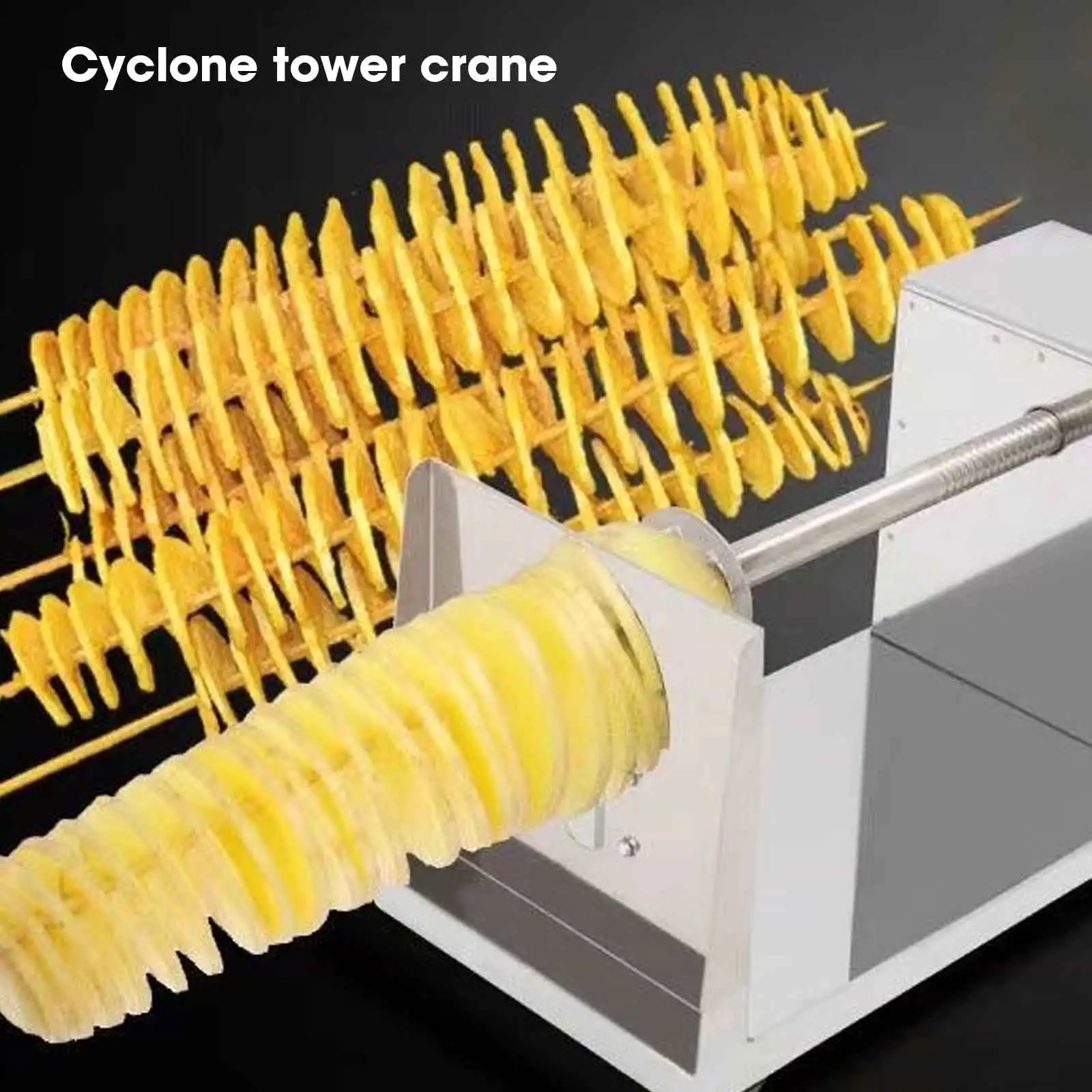 Potato Tower Machine Tornado Potato Spiral Cutter,Manual Stainless Steel Twisted Potato Curly Fry Cutter For Potatoes Carrots