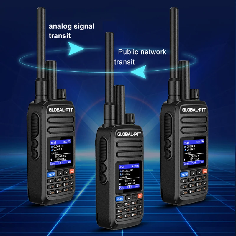 global-ptt G4 POC+UHF ALL bands 4G walkie talkie radio long range ham Portable communication Amateur ptt two-way radio police