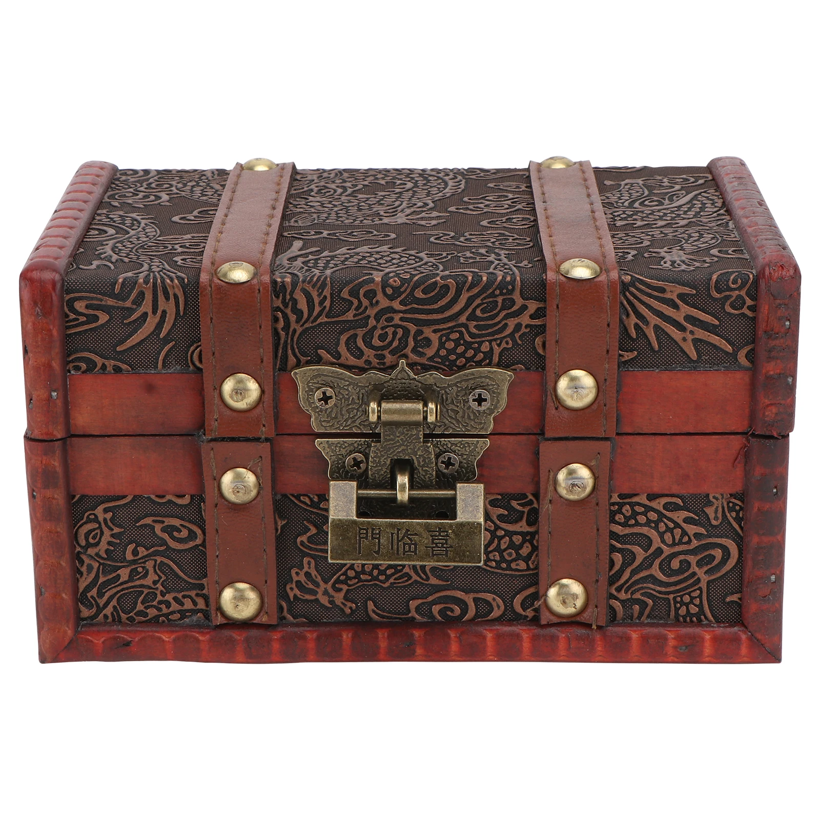 

Wooden Jewelry Box Retro Storage Container Exquisite Artware Decorative Long Lasting Durable Waterproof Moisture Proof Gift