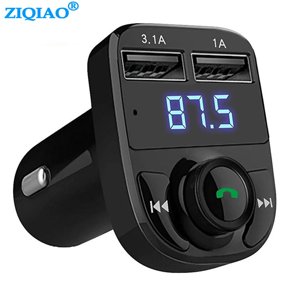 

Car Handsfree Bluetooth Kit FM Wireless Transmitter Receiver Audio MP3 Player Dual USB Charger HY82