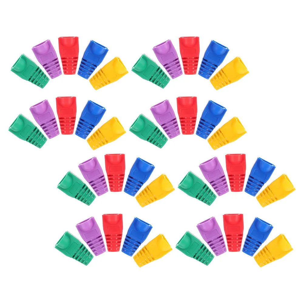 

100Pcs Cable Connector Guards Protective Caps Strong Shielding Easy Installation Ethernet Cable Boots Ethernet Cover