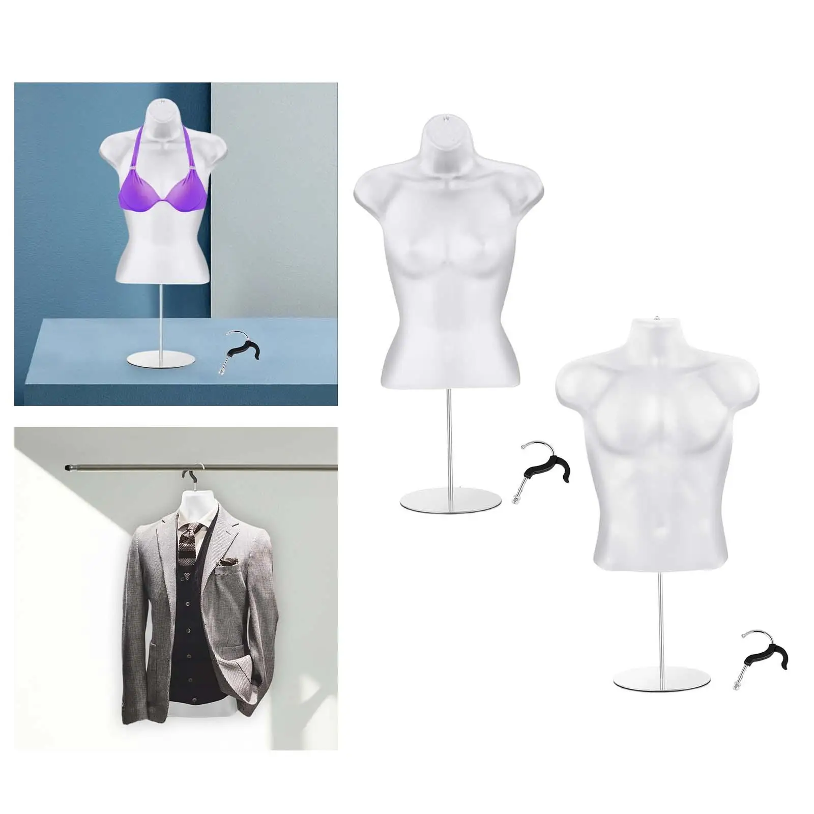 

Манекен Торс Рабочая одежда Рубашка Стойка для выставки товаров Половина тела Торс