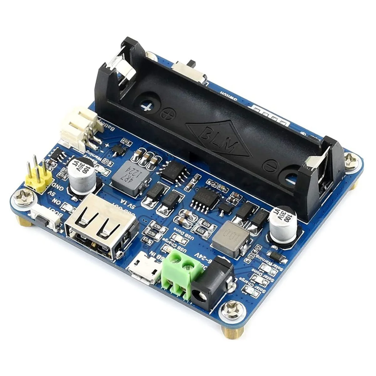 

Waveshare Solar Power Management Module for 6V-24V Solar Panel,Supports MPPT Function,USB Connection Battery Charging