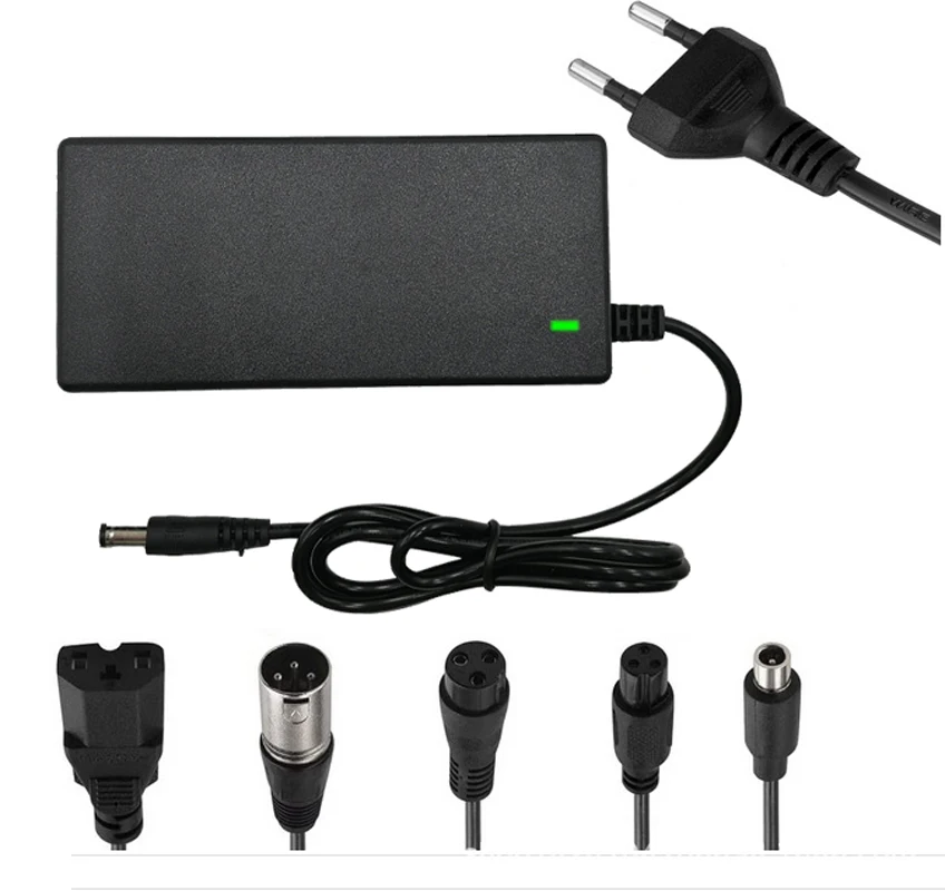 42V/54.6V 2A Electric Scooter Balance Charger Power Adapter Charger Universal For 36 25.2V 25.9V 25.6V 24V Lithium Battery