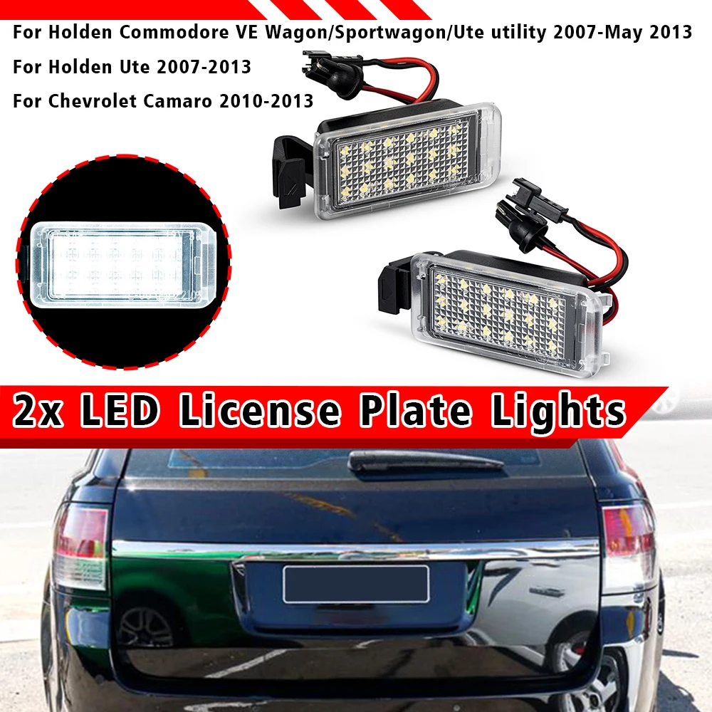 

2pcs White LED Rear Lamps License Plate Lights For Holden Commodore VE Wagon/Sportwagon/Ute utility 2007-May 2013