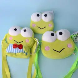 Kawaii Sanriod Anime Series Kero Kero Keroppi Plush Doll Messenger Bag Coin Purse Girl's Heart Shoulder Bag Baby Boy Girl Gift